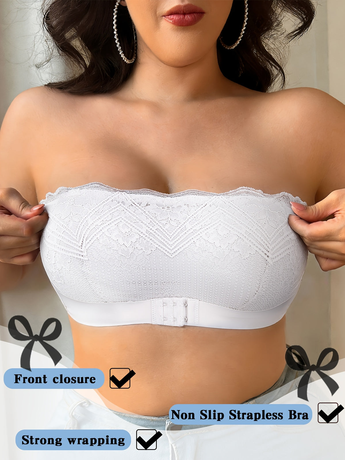 Bandeau grande taille, agrafé devant, rembourrage