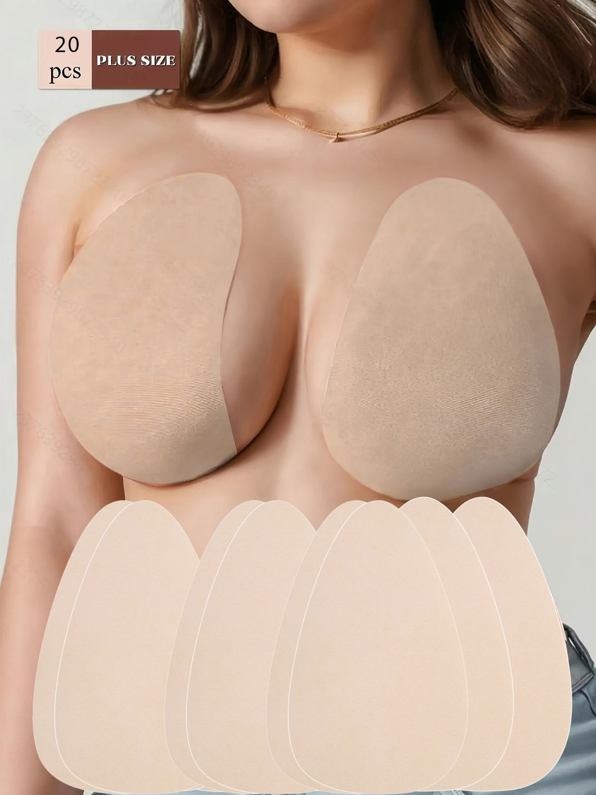 Bandes de maintien poitrine grande taille, lot de 20 patchs