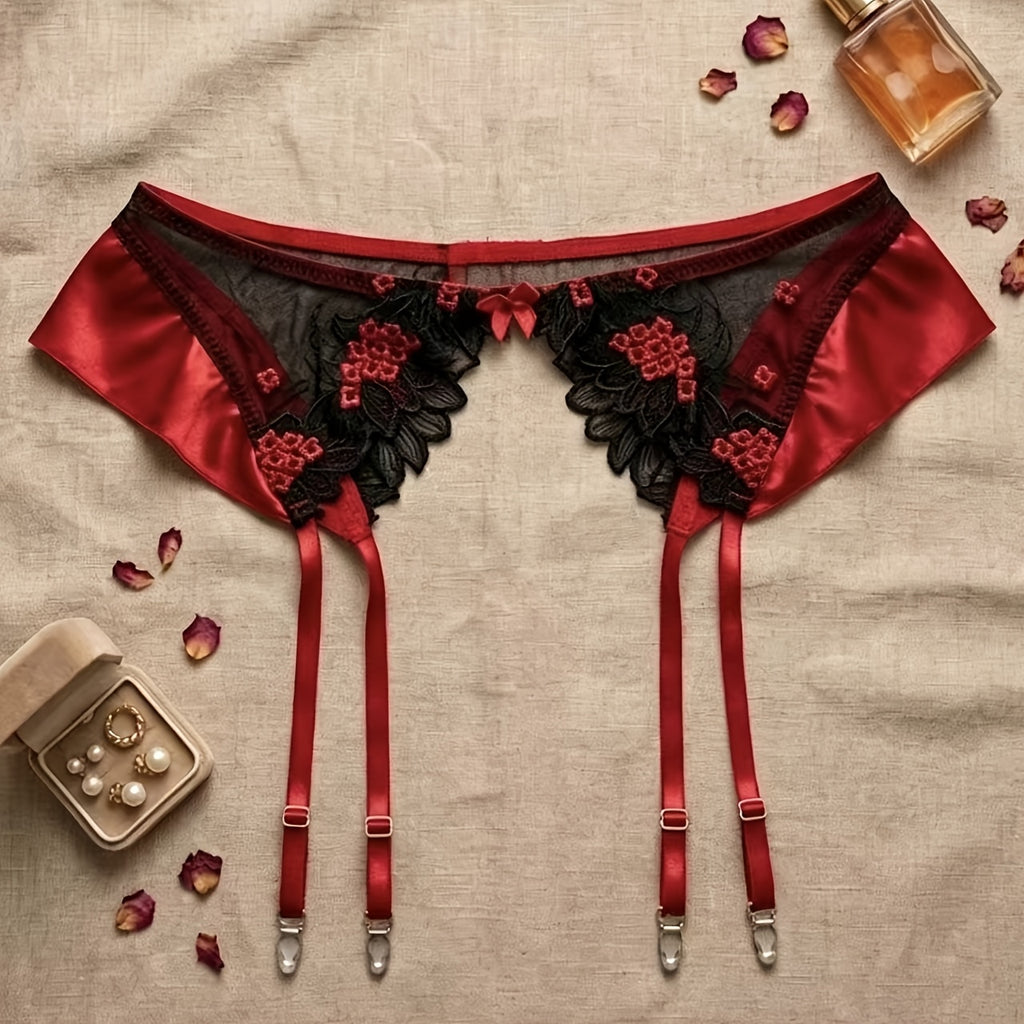 Collant grande taille à broderies — composition : 95% Polyester, 5% Élasthanne