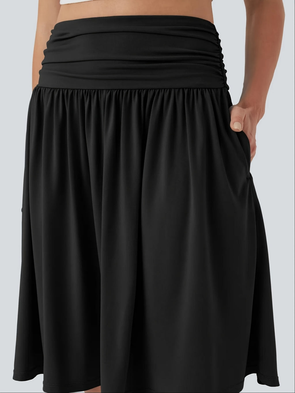 Jupe grande taille, coupe évasée, poches pratiques, autre coloris