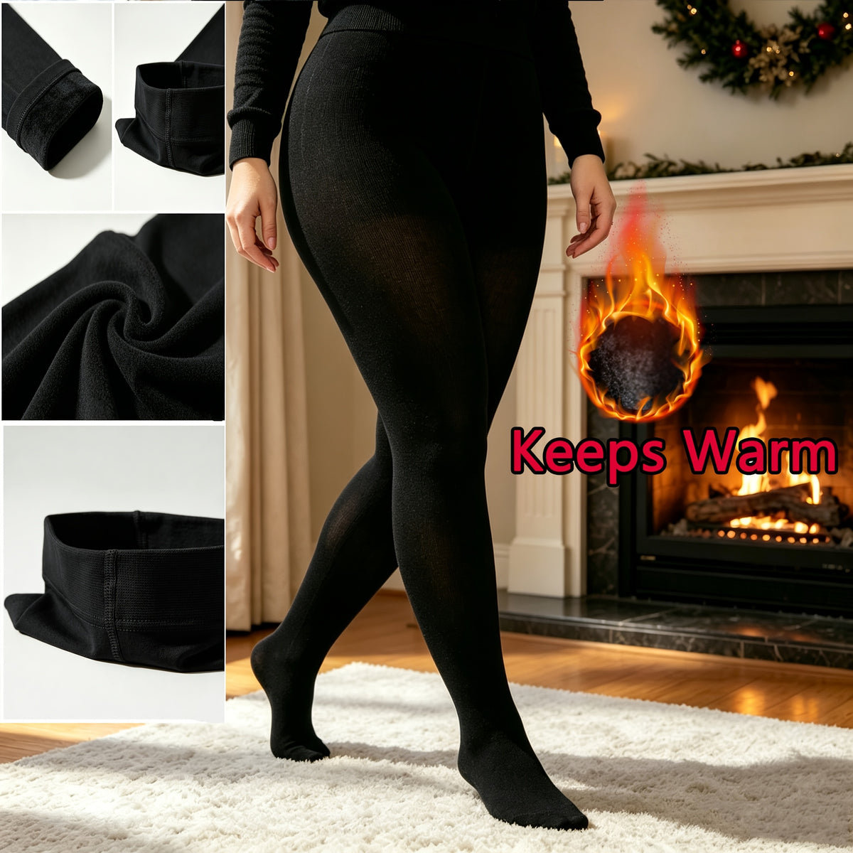 Collant grande taille — matière : polyester Image