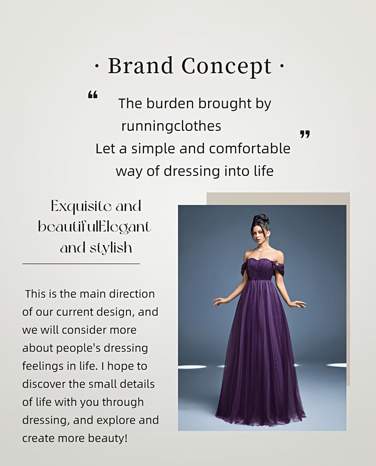 Robe de soirée grande taille — Tulle violet sequins perlés