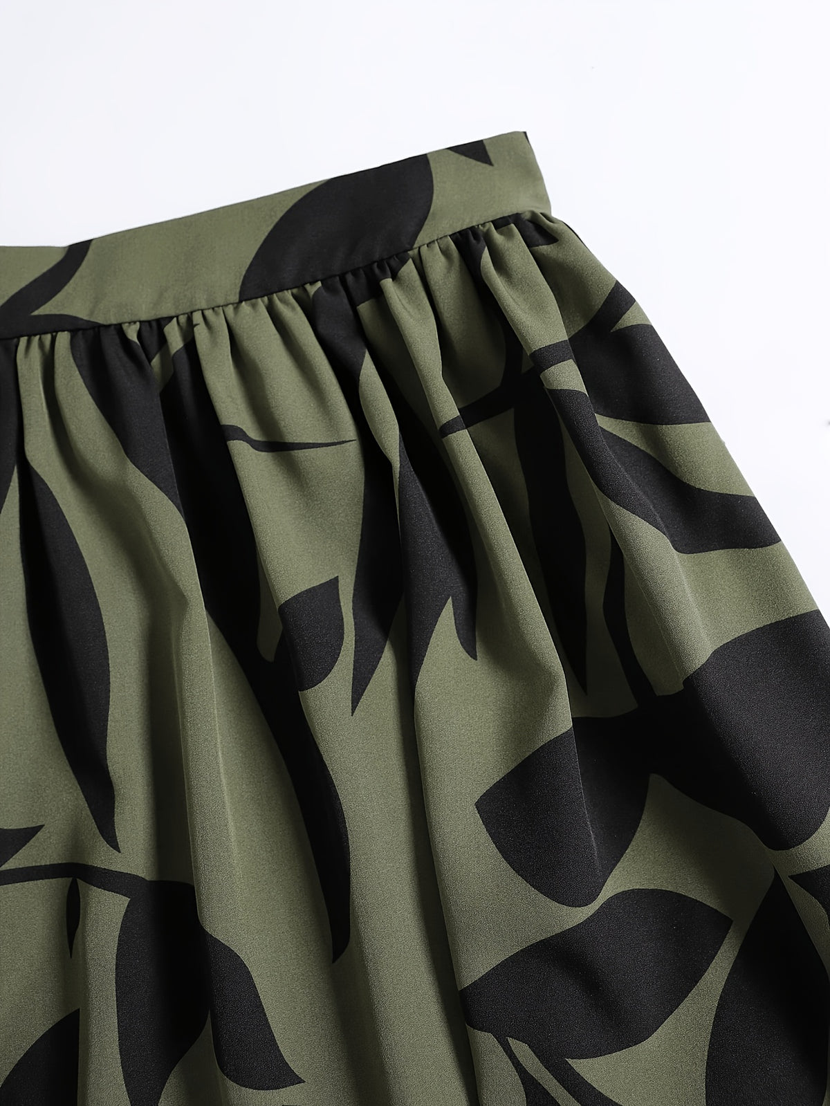 Jupe grande taille à imprimé fleuri, esprit décontracté — composition : 100% Polyester Image