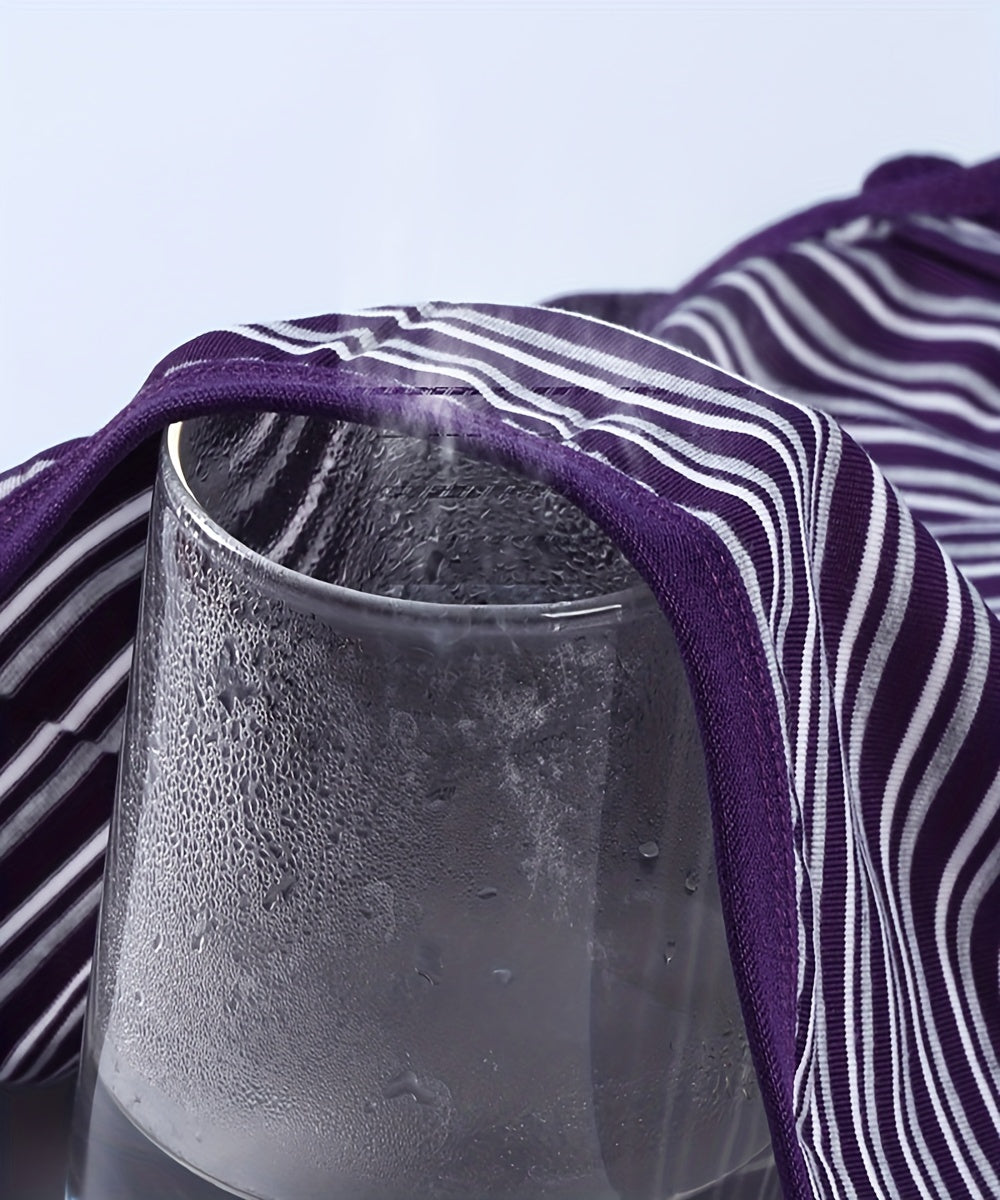 Culotte grande taille à rayures, toucher naturel, ligne épurée, autre coloris