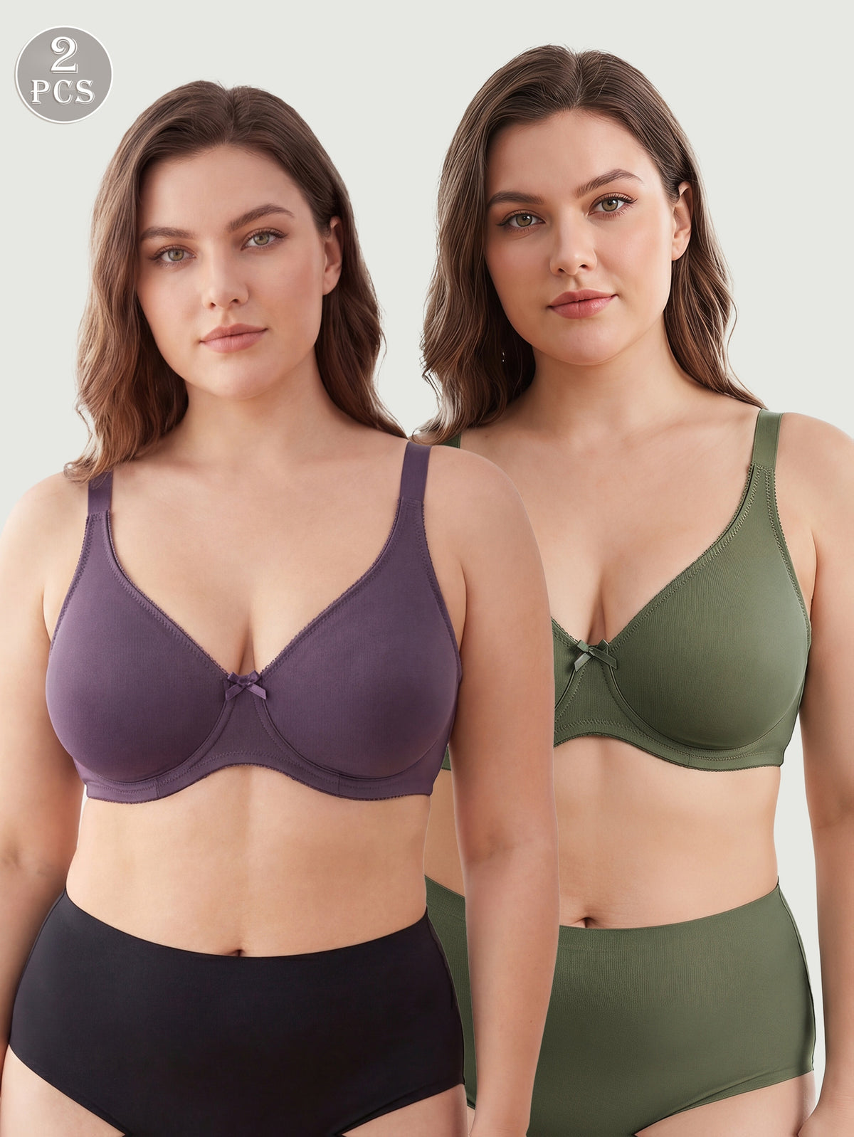 Soutien-gorge grande taille — Duo de teintes, bonnets C et D