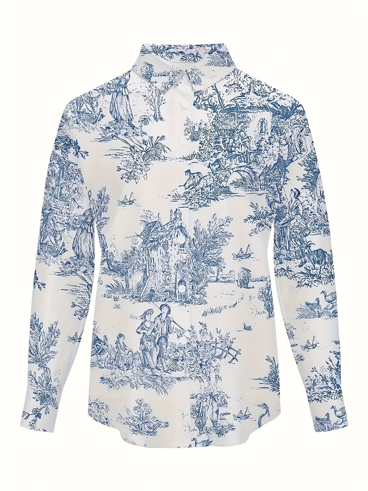 Chemise grande taille, col à revers, boutonnage — composition : 95% Polyester, 5% Élasthanne