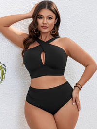 Bikini grande taille — Croisement au cou et bas montant