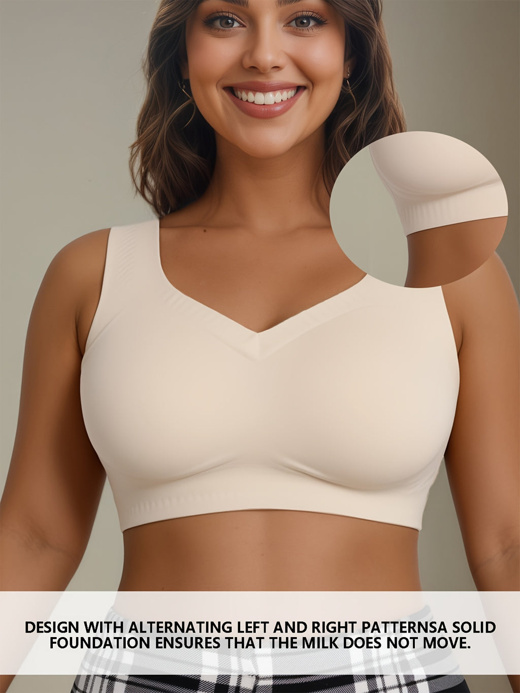Brassière grande taille — Poches à prothèse, dos croisé