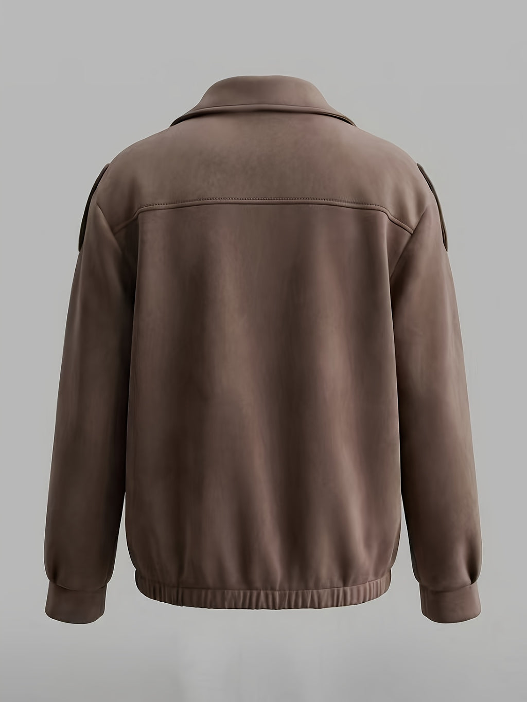 Veste grande taille, fermeture zippée, manches longues, chaleur d'hiver, vu de dos
