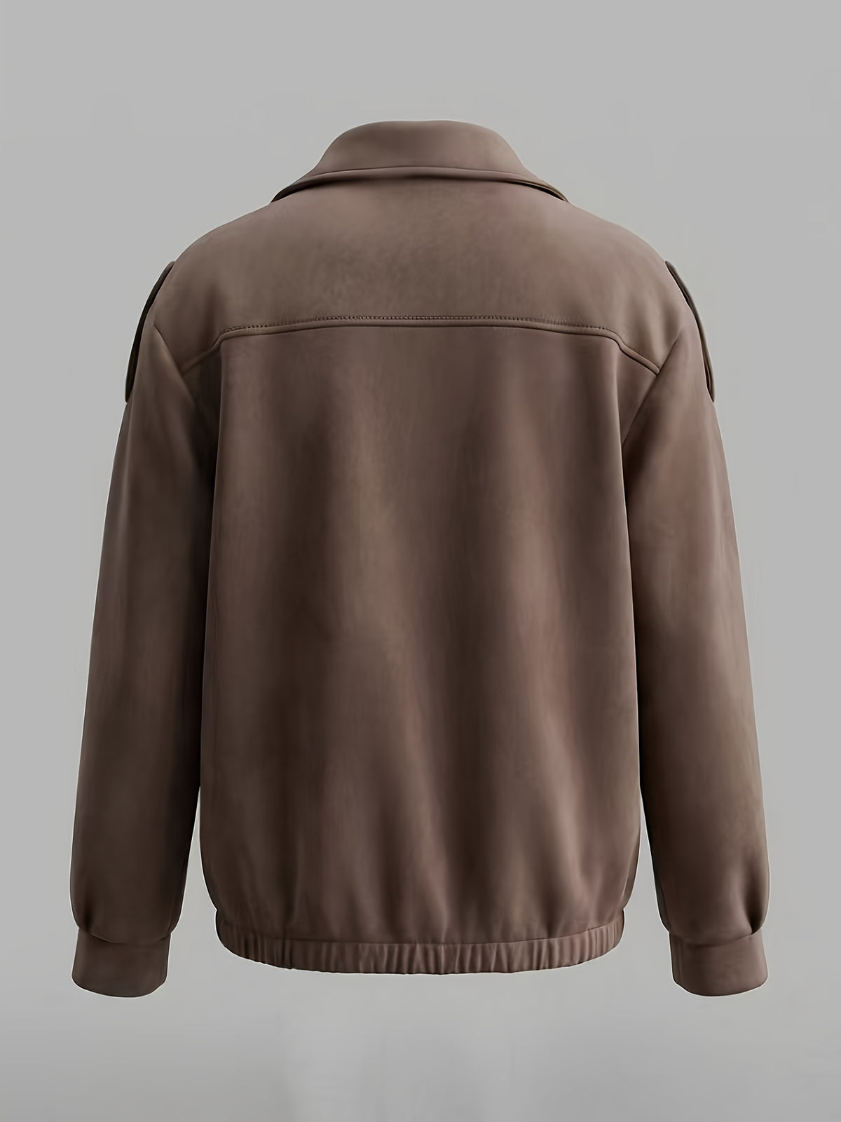 Veste grande taille, fermeture zippée, manches longues, chaleur d'hiver, vu de dos
