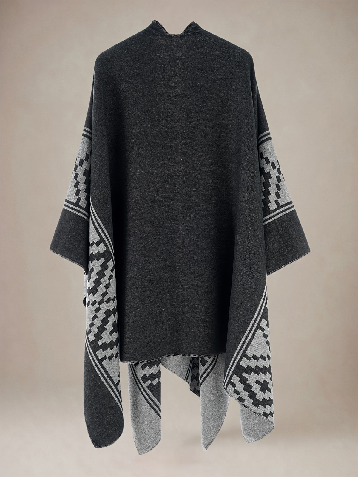 Cardigan grande taille à rayures, coupe oversize, toucher moelleux, vu de dos