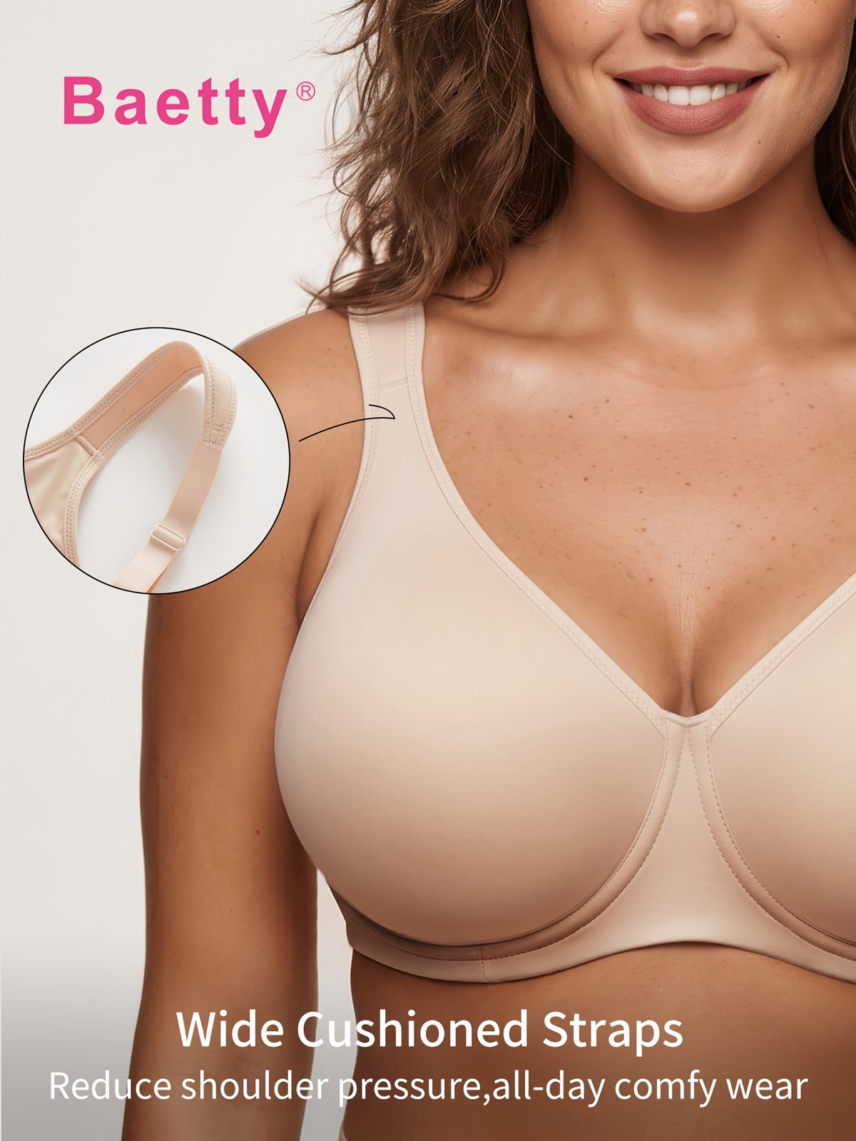 Soutien-gorge grande taille, mousse, épaules larges