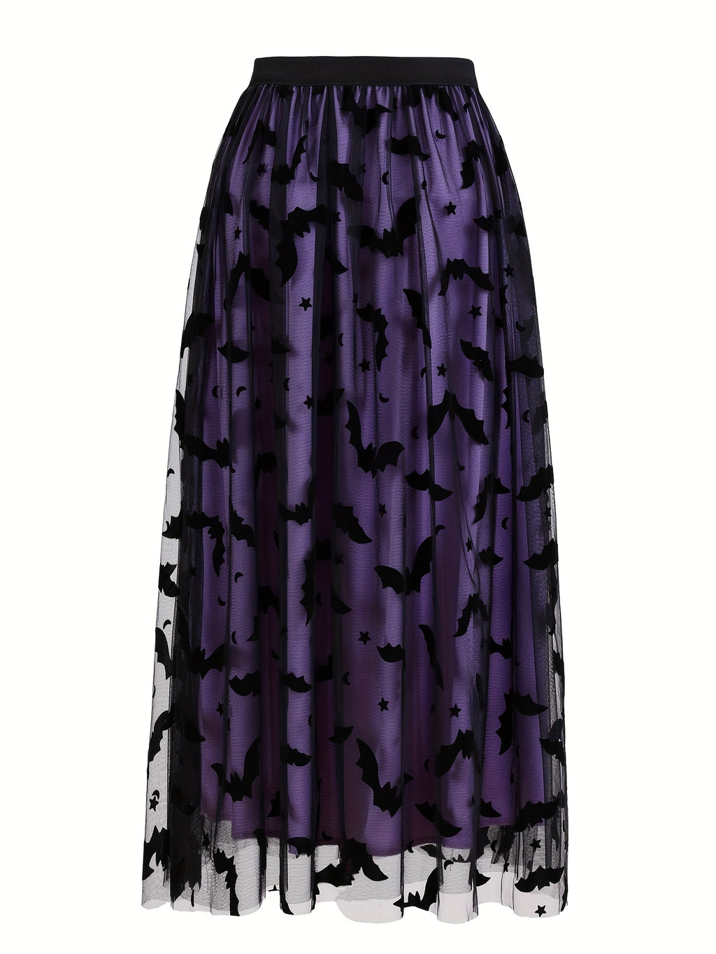 Jupe grande taille, coupe droite, longueur midi, vu de dos
