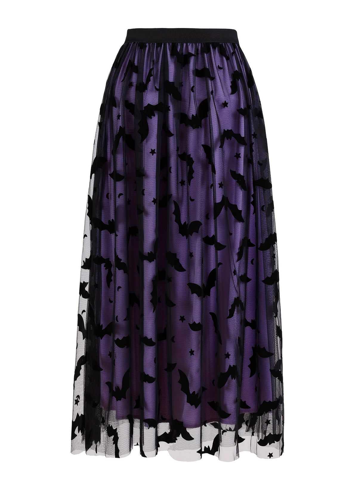 Jupe grande taille, coupe droite, longueur midi, vu de dos