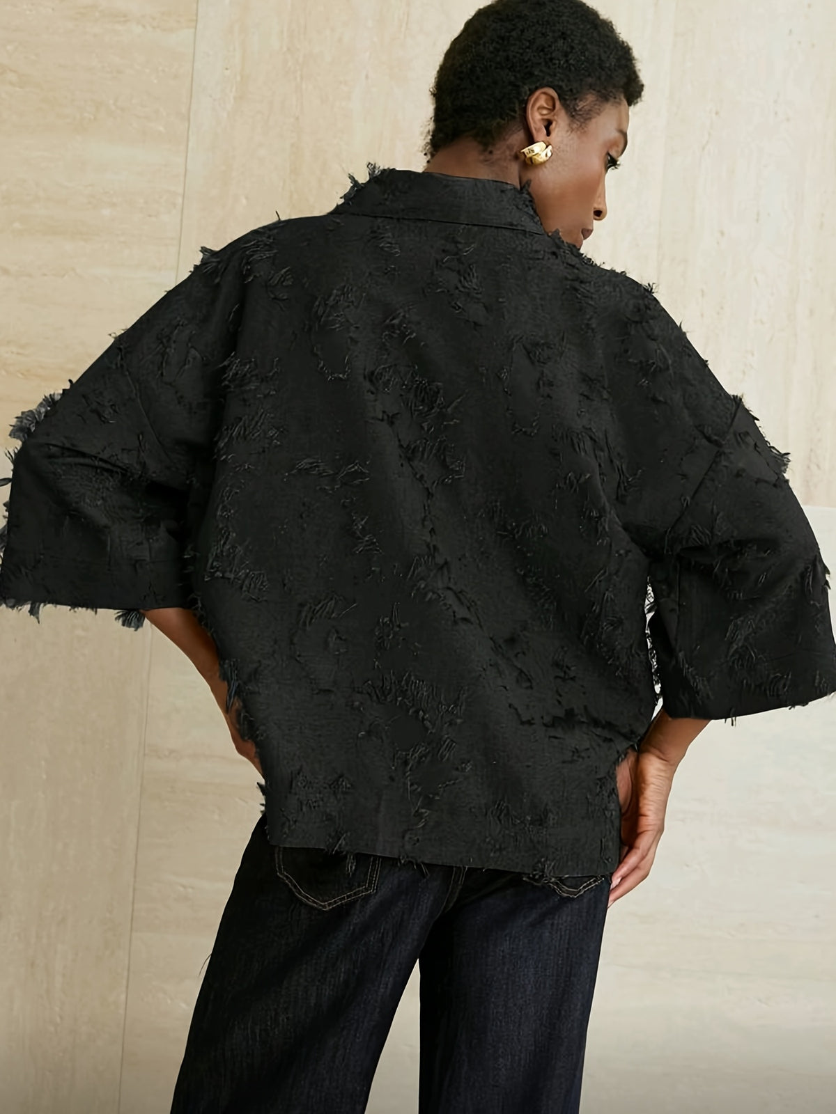 Chemise grande taille, coupe ample — composition : 100% Polyester Image