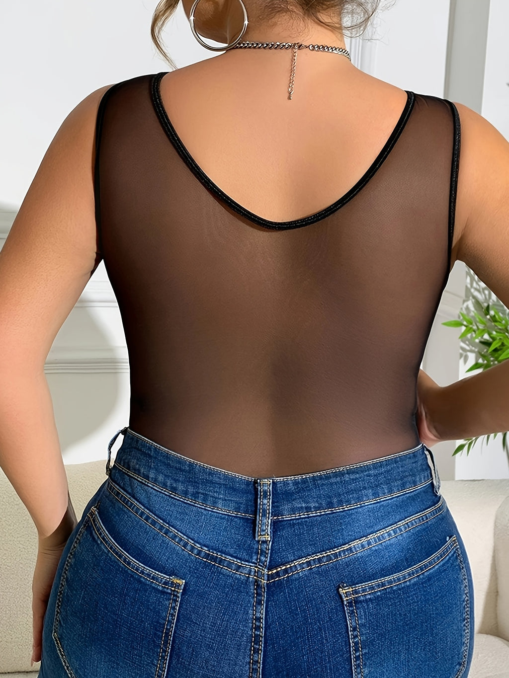Combinaison grande taille en dentelle, coupe oversize, effet ajouré, autre coloris