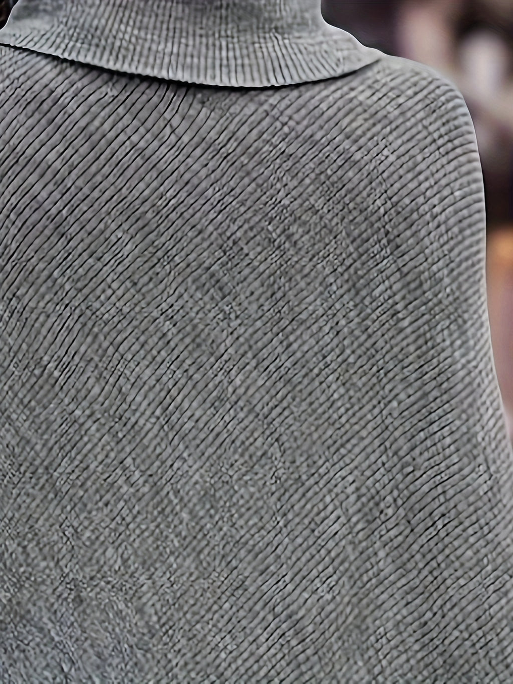 Pull grande taille, coupe oversize, maille côtelée, chaleur d'hiver, porté de face