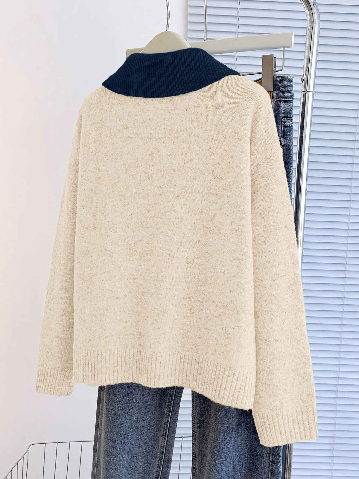 Top grande taille, coupe oversize, manches longues, chaleur d'hiver, tissu opaque