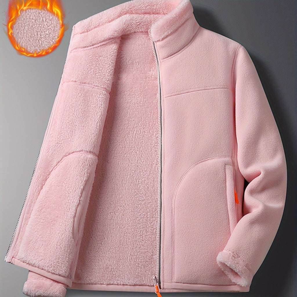 Veste grande taille, chaleur d'hiver, esprit sportif, porté de face