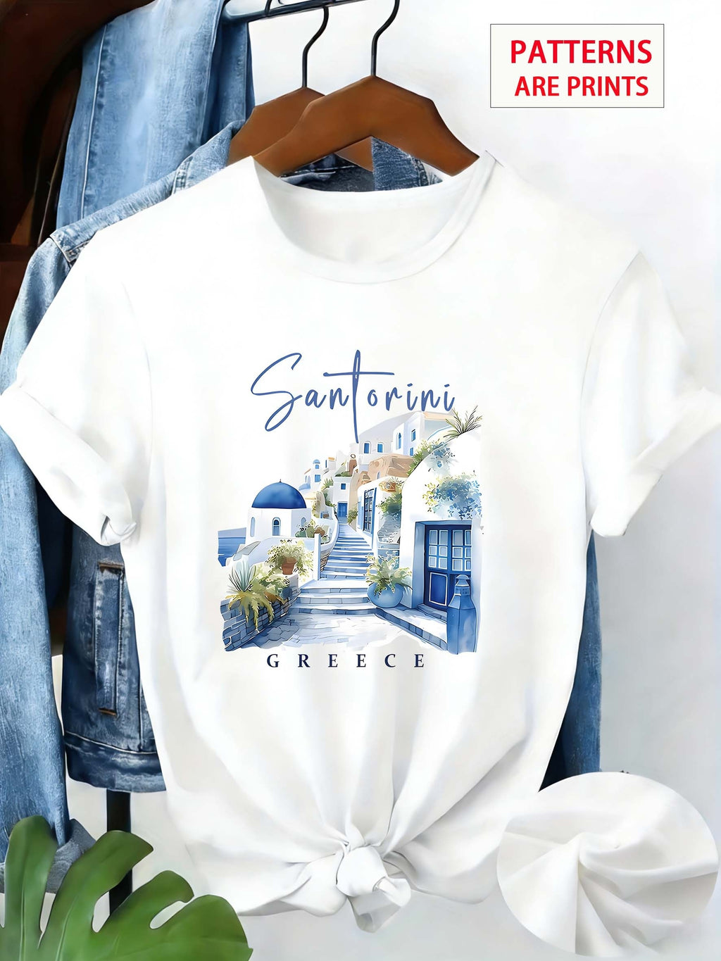 T-shirt grande taille, col rond, manches courtes, allure élégante, détail du tissu