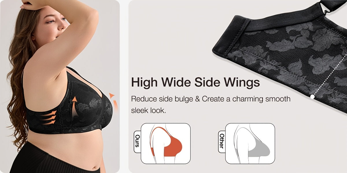 Soutien-gorge grande taille, neuf coloris en maille jacquard