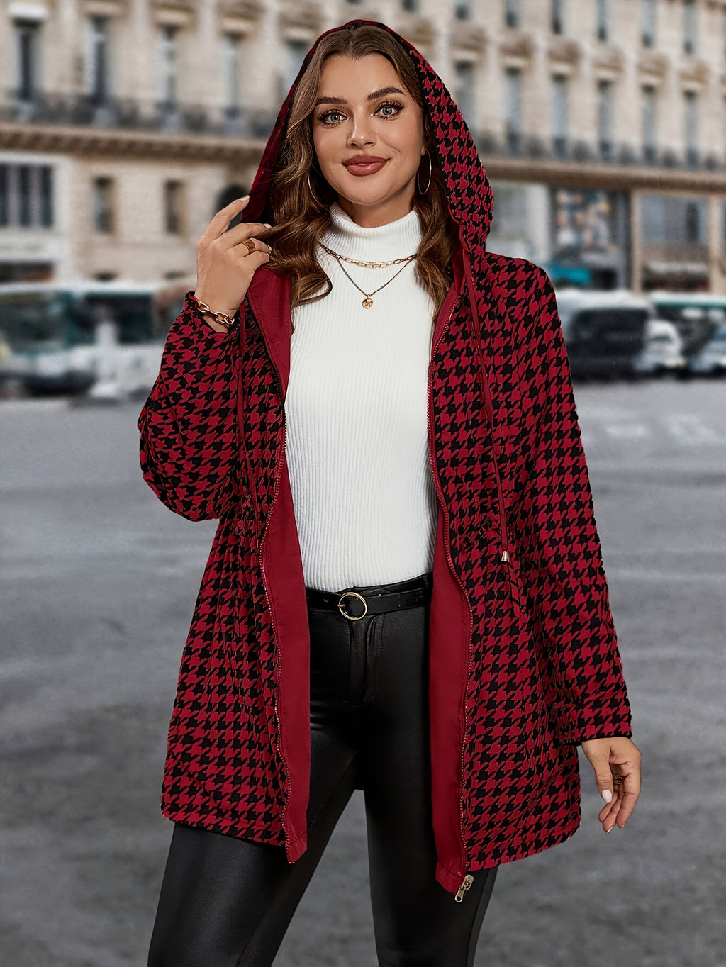 Manteau grande taille, coupe oversize, autre coloris
