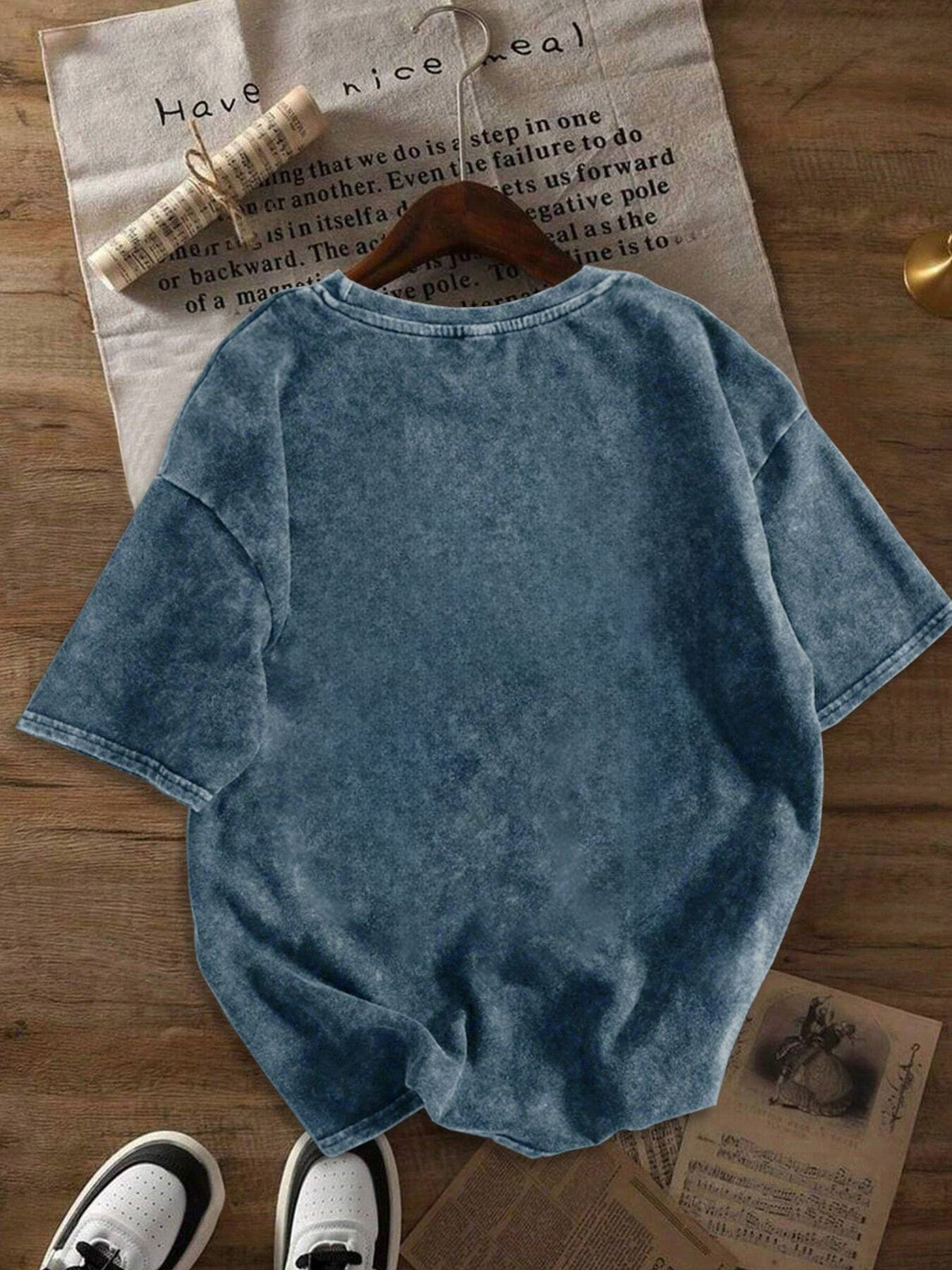 T-shirt grande taille, toucher naturel, vu de dos