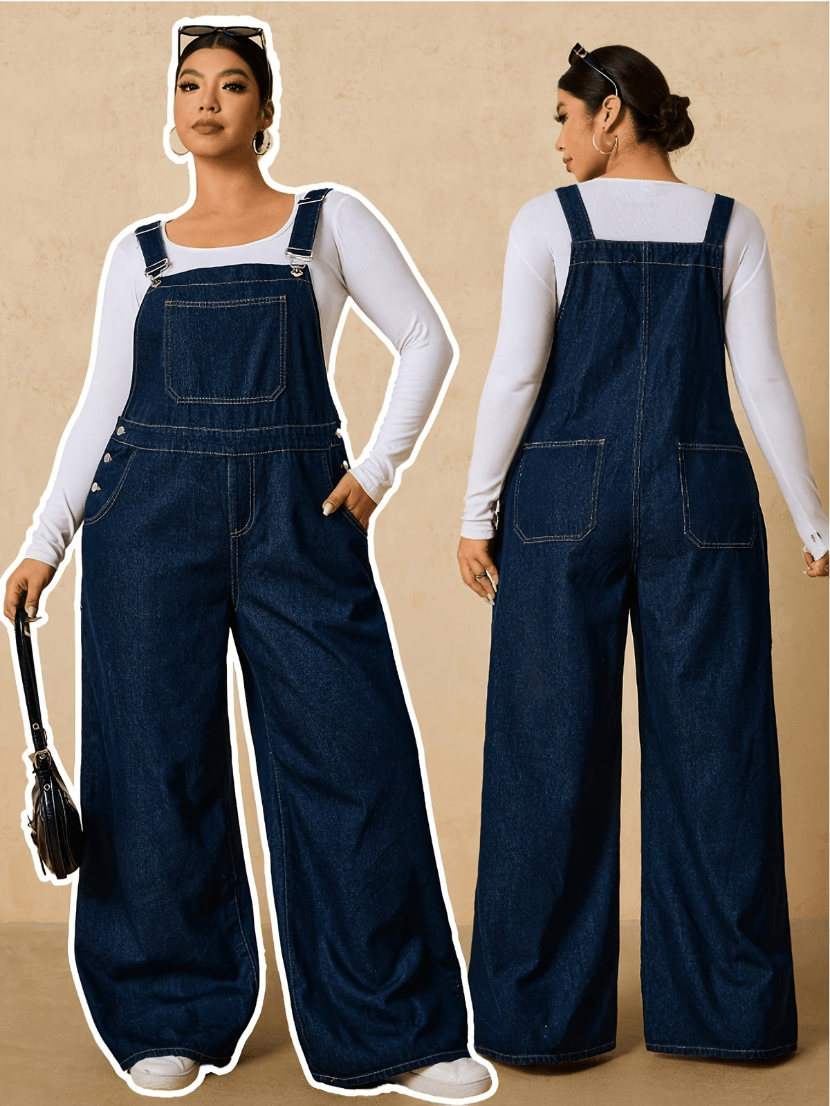 Salopette grande taille, coupe droite, poches pratiques, tenue franche Image