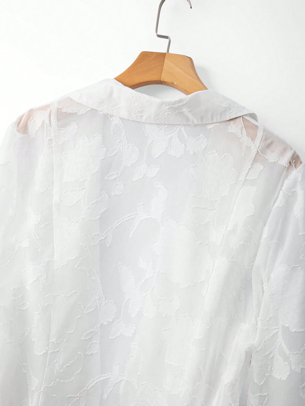 Blazer grande taille en dentelle, coupe oversize, effet ajouré, autre coloris