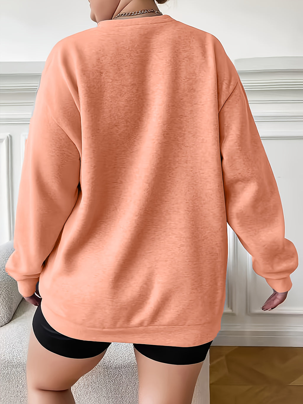 Sweat grande taille, toucher naturel, tissu opaque