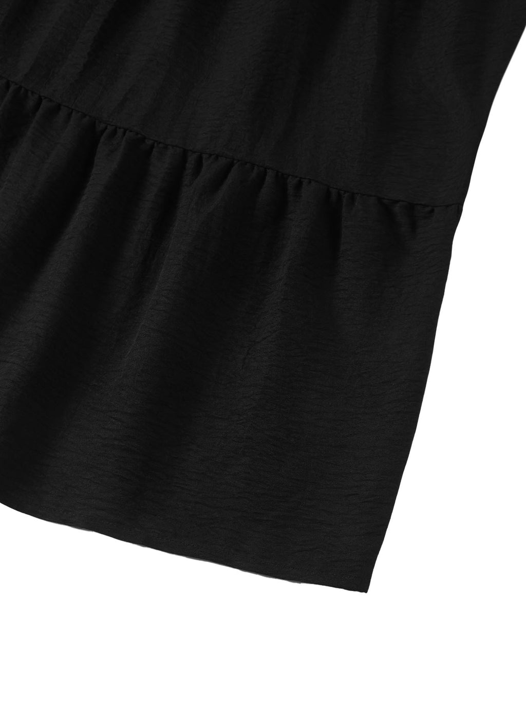Jupe grande taille, volants, allure élégante, vu de dos