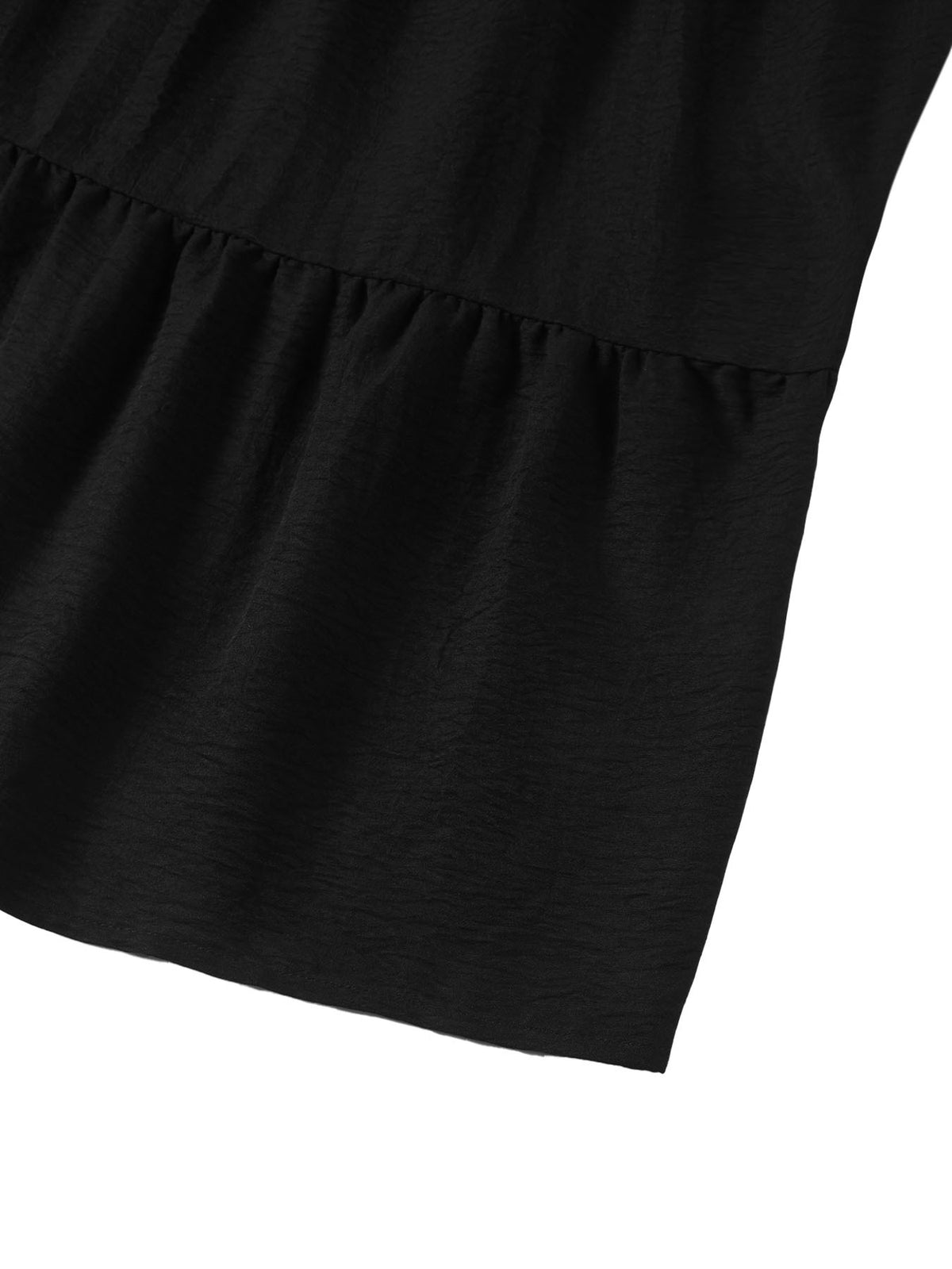 Jupe grande taille, volants, allure élégante, vu de dos