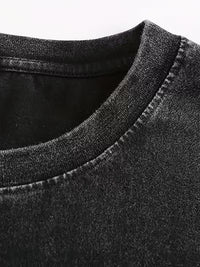 T-shirt grande taille à imprimé géométrique, coupe oversize, toucher naturel