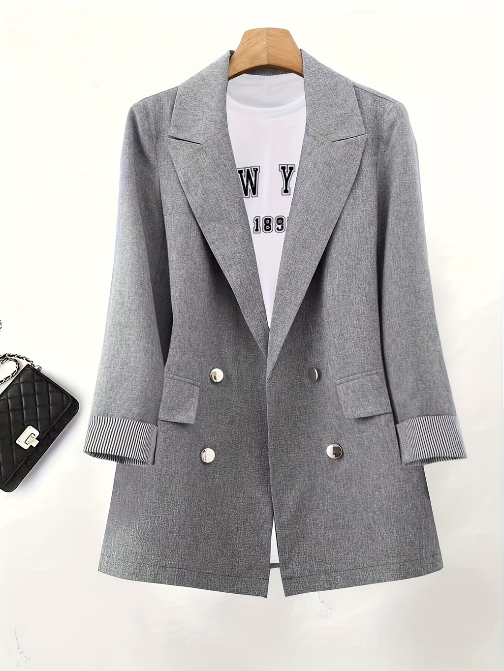 Veste grande taille, col à revers
