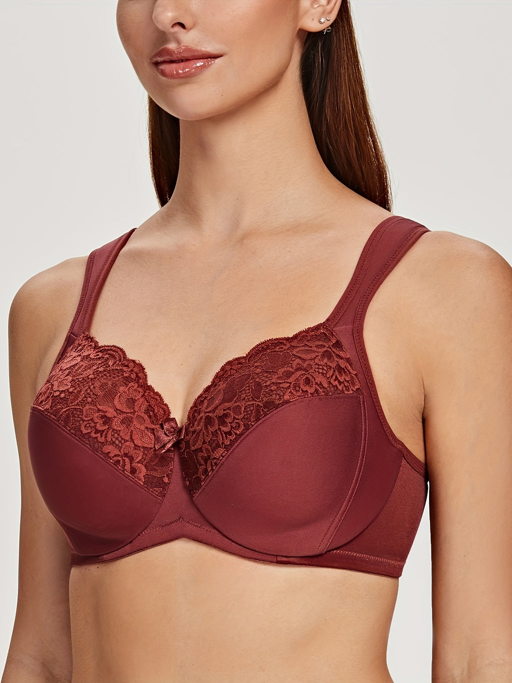 Soutien-gorge emboîtant grande taille — Dentelle florale