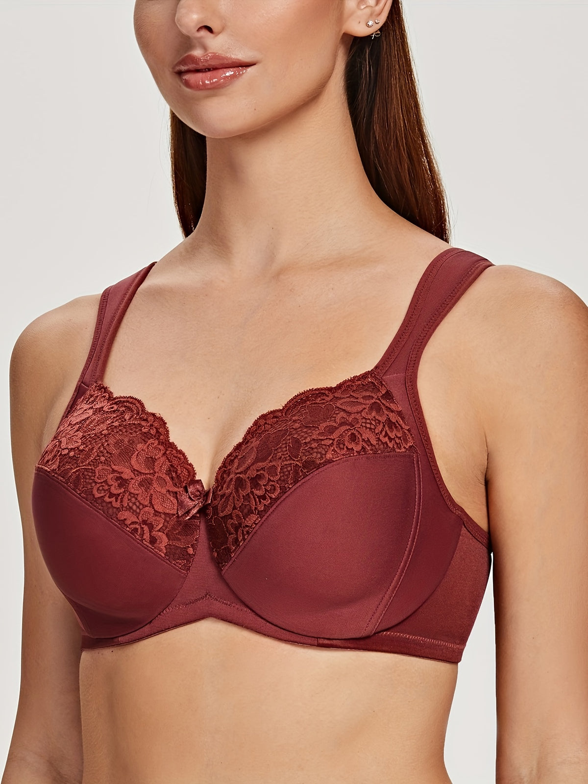 Soutien-gorge emboîtant grande taille — Dentelle florale