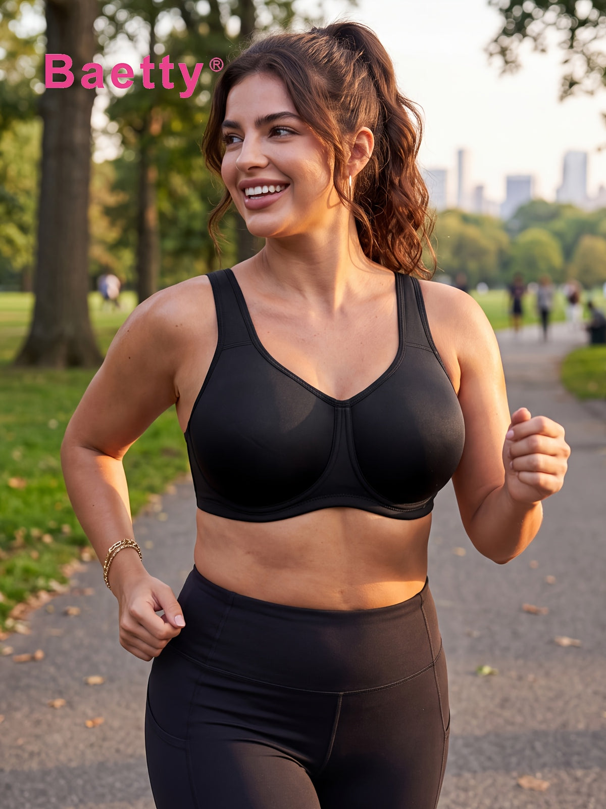 Soutien-gorge de sport grande taille — Deux bonnets cerclés