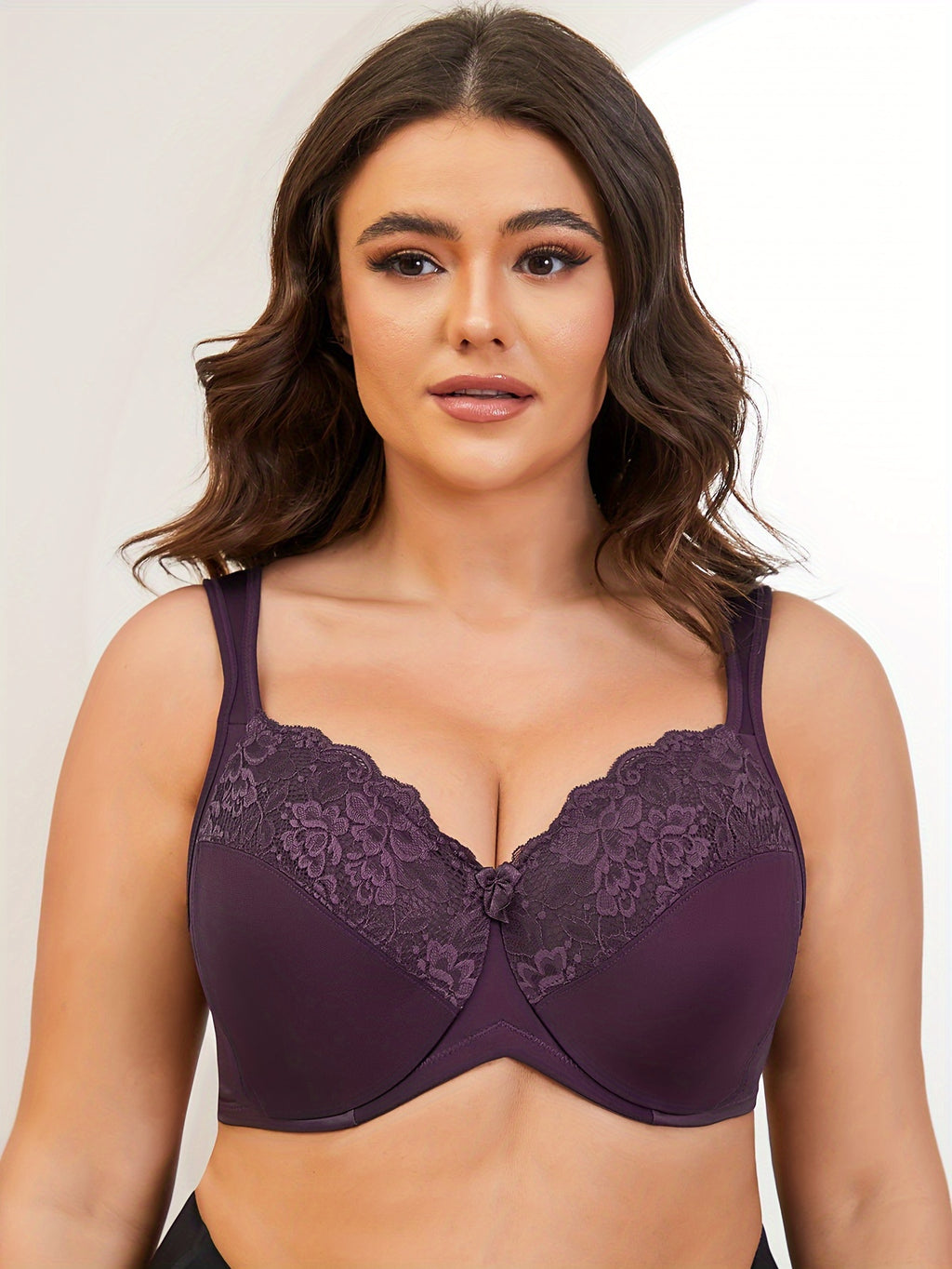 Soutien-gorge emboîtant grande taille — Dentelle florale