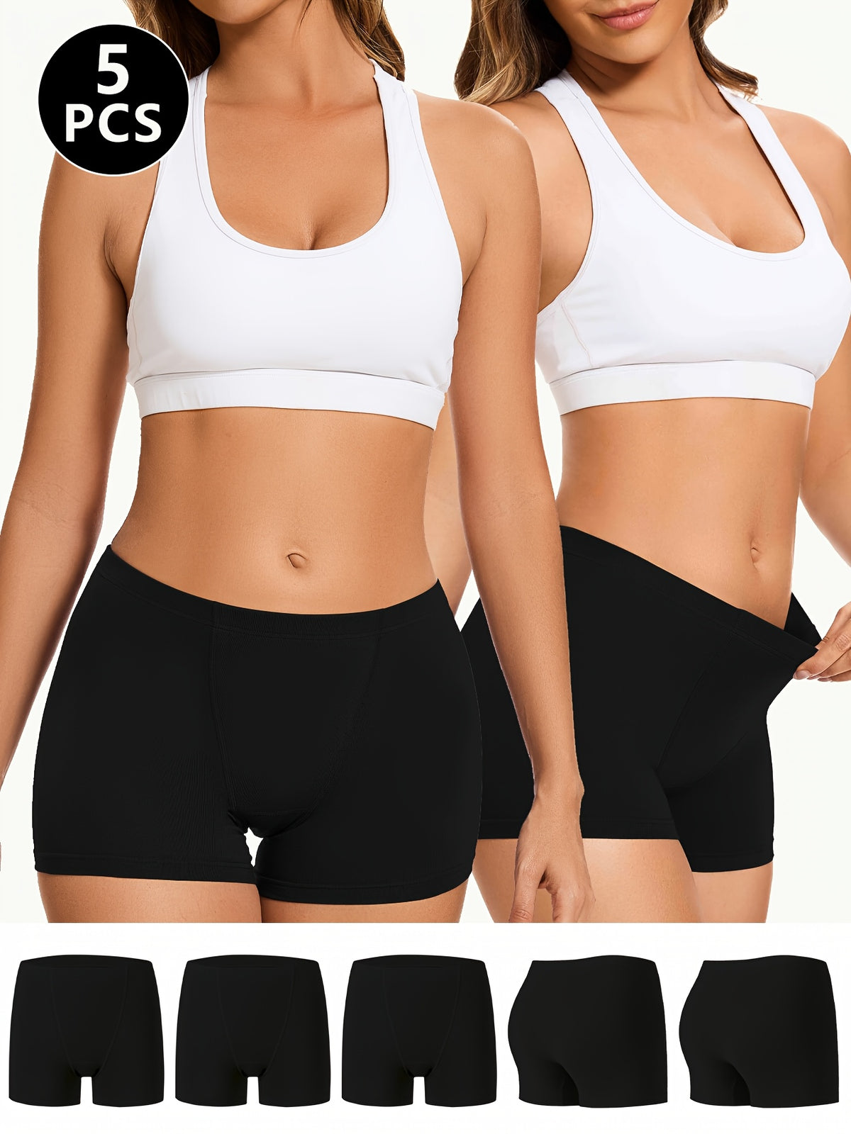 Short grande taille, coupe ajustée, toucher naturel — composition : 95% Coton, 5% Élasthanne