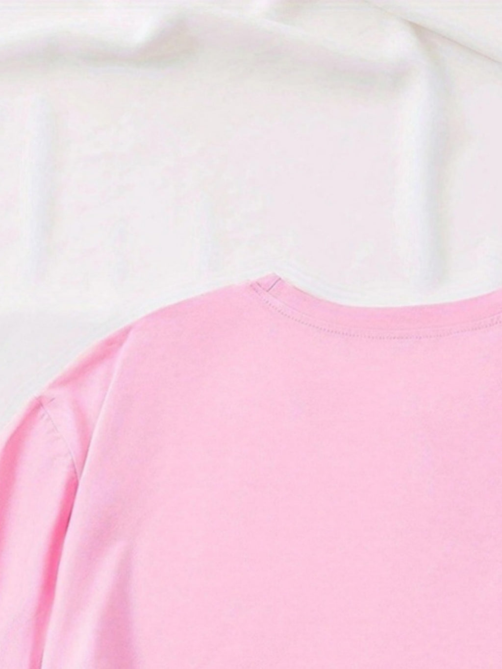 T-shirt grande taille, manches courtes, toutes saisons, porté de face