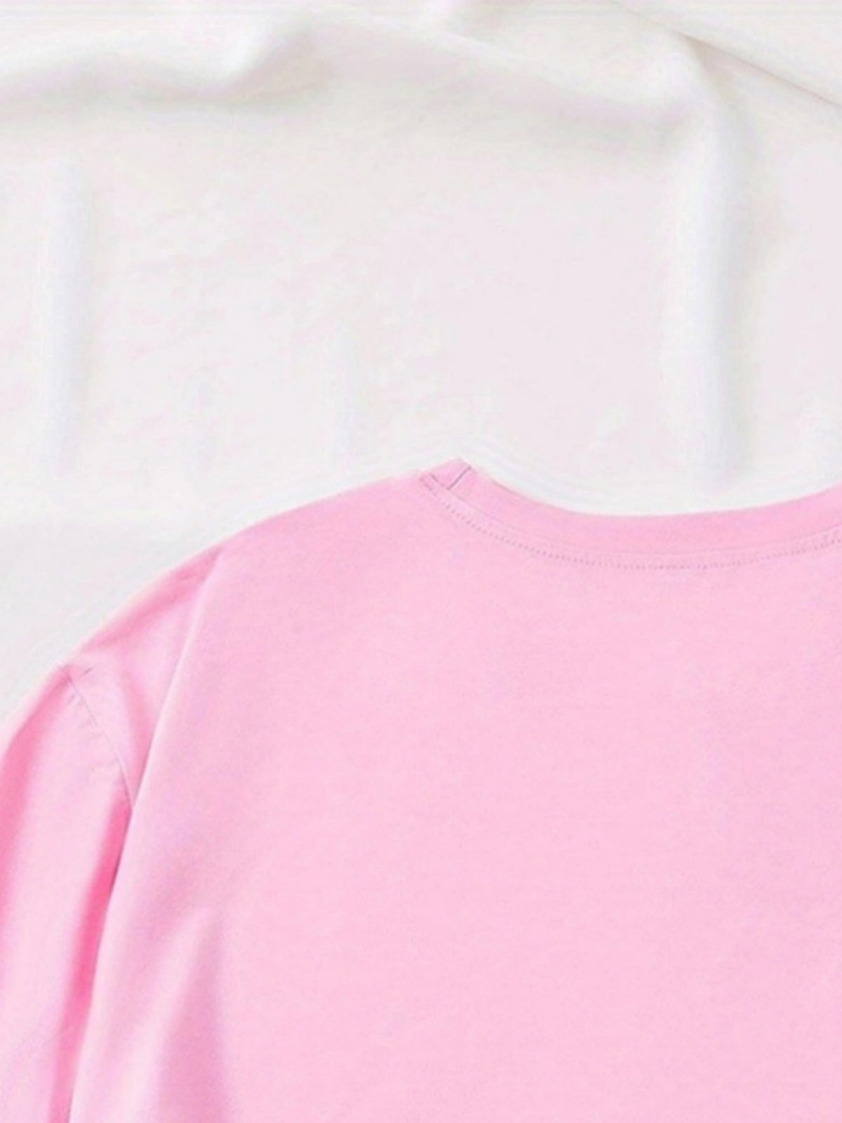 T-shirt grande taille, manches courtes, toutes saisons, porté de face