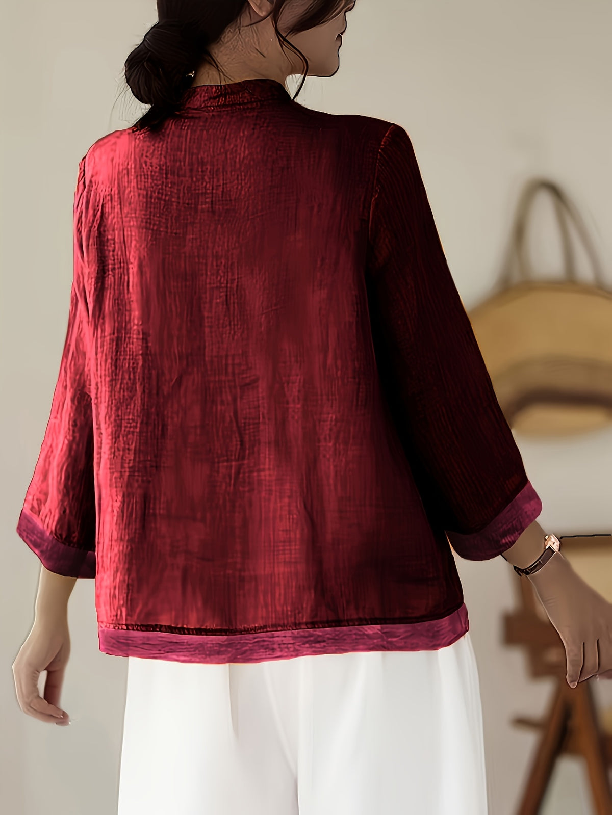 Chemise grande taille, coupe ample, tombé fluide, mise en situation