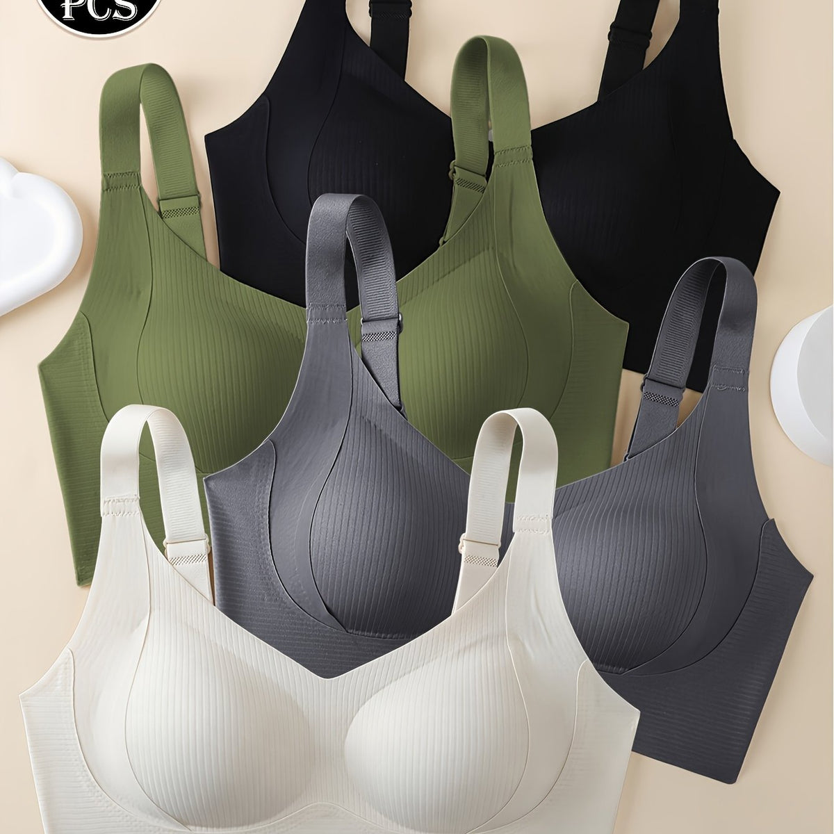 Noir + Vert + Gris + Blanc