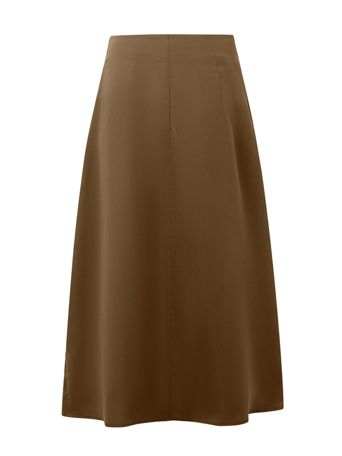 Jupe grande taille, coupe évasée, fente, vu de dos