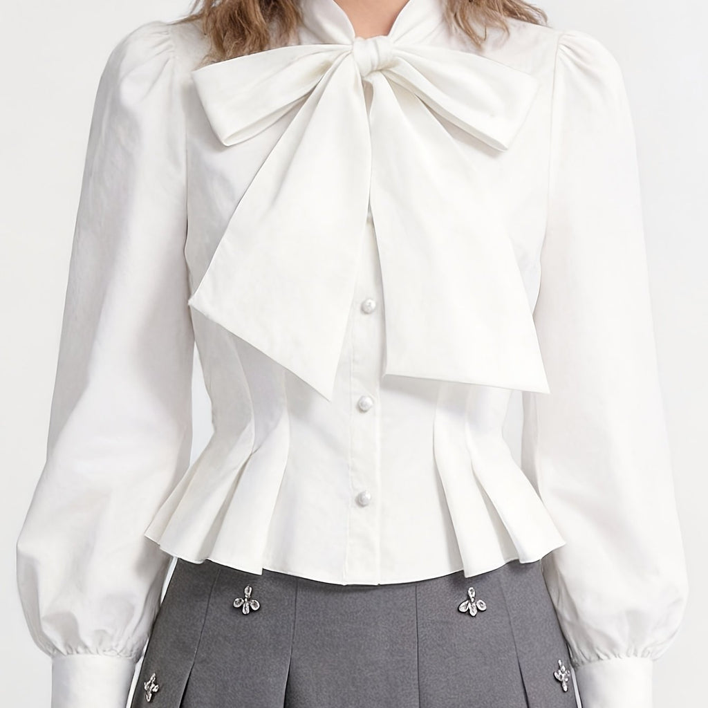 Chemisier grande taille, coupe ajustée, volants — matière : polyester