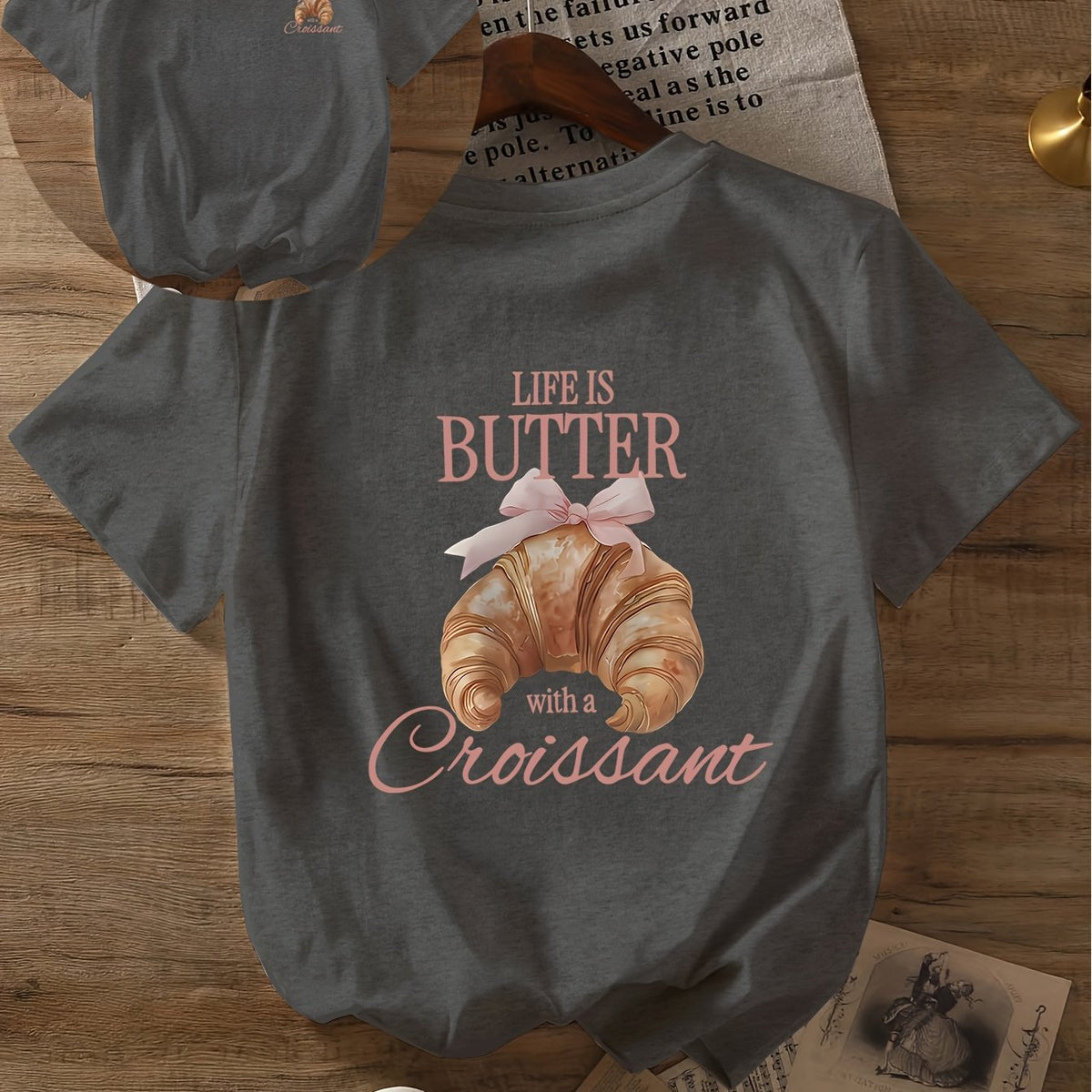 T-shirt grande taille, manches courtes, tissu opaque