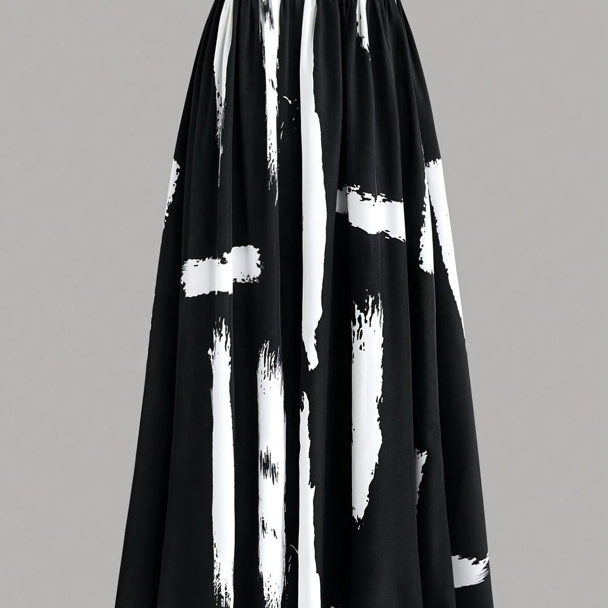 Jupe grande taille, coupe évasée, allure élégante — matière : polyester