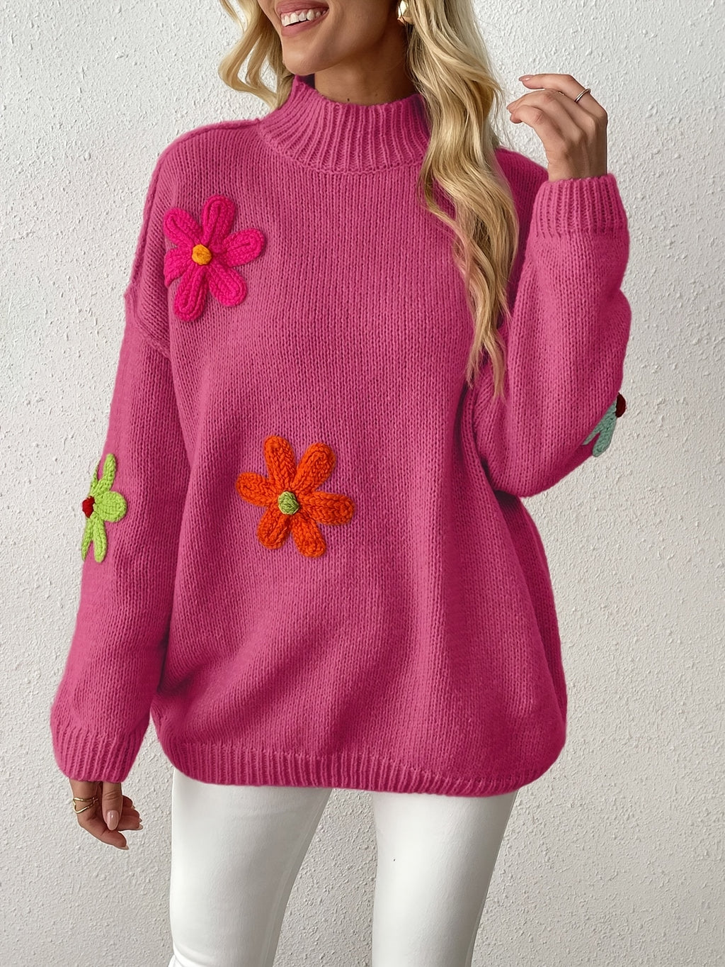 Pull grande taille, chaleur d'hiver, coupe asymétrique, visuel produit