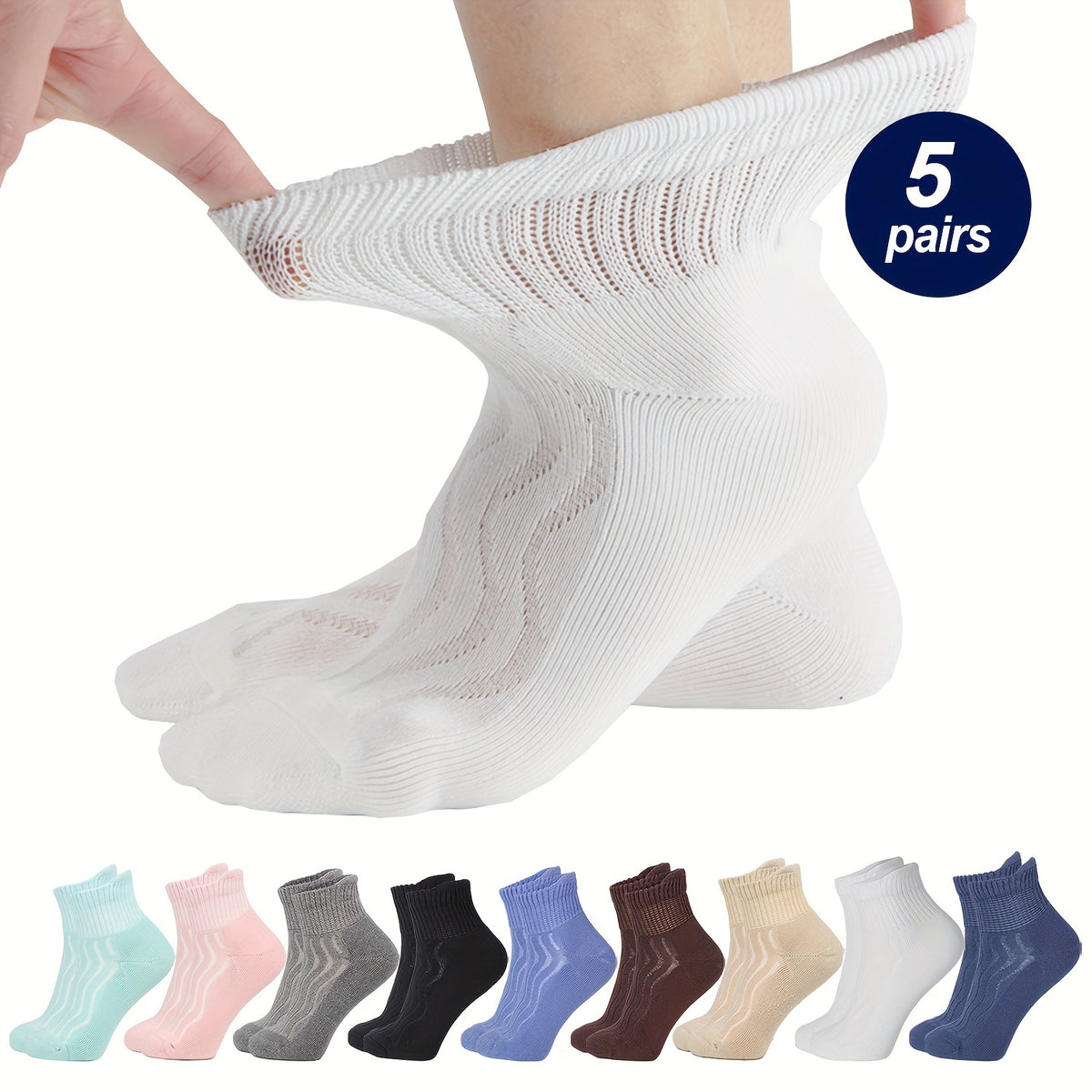 Chaussettes grande taille, coupe ample, tombé fluide