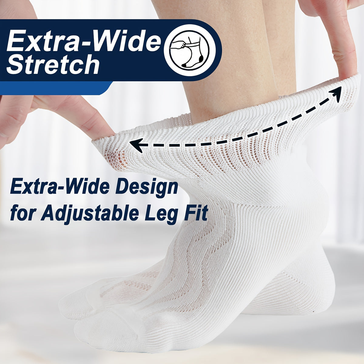 Chaussettes grande taille, coupe ample, tombé fluide — matière : viscose